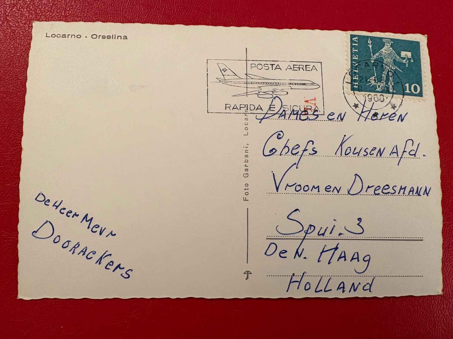 Cartoline postali: 1960 // Locarno - Orselina – Usato da St-Légier-Chiésaz venduto da Theo006 1