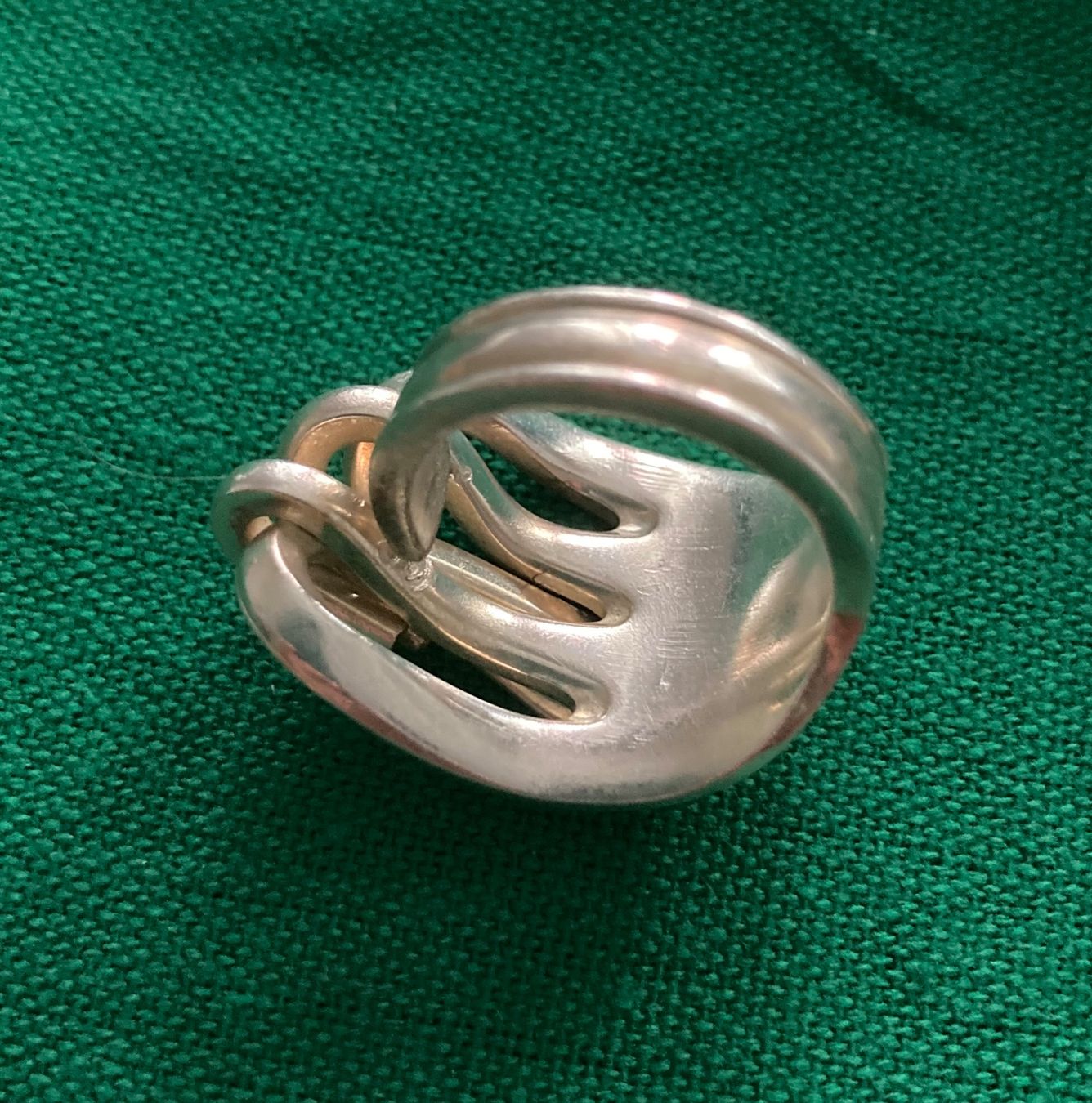 Ringe: Silber Ring aus Gabel gefertigt, Grösse 59 – Gebraucht aus Biel/Bienne von Murmeltier04 5