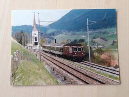 Carte postale : locomotive Re 4/4 180 du BLS à Travers