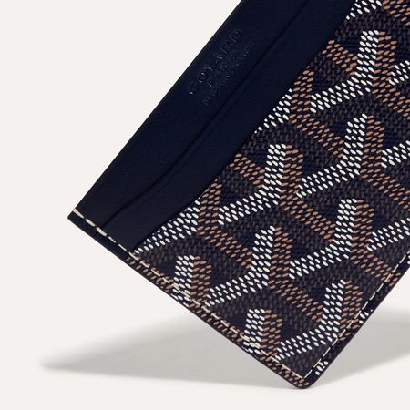 Goyard Porte-cartes en cuir bleu marine État neuf!