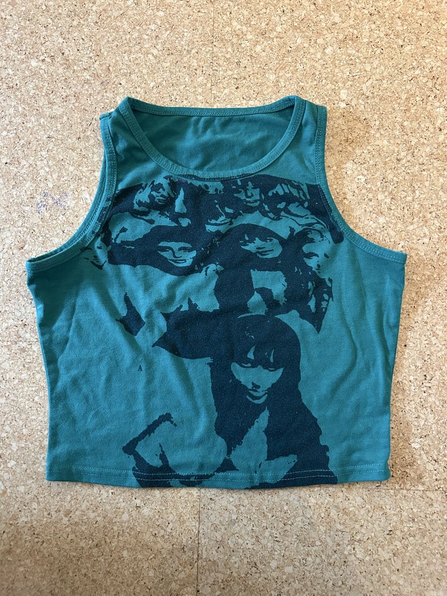 Top: grünes top mit print – Usato da Schmitten FR venduto da let_k9yc