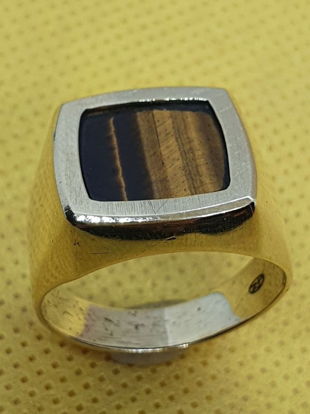Ringe: Herrenring 750 Gold mit Tigerauge – Neu (gemäss Beschreibung) aus Unterägeri von Altgoldschmuck 8