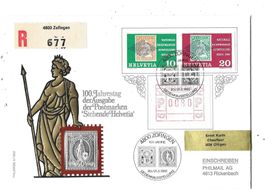 Numisbrief 100 Jahre Stehende Helvetia 1982 Silber 999.9
