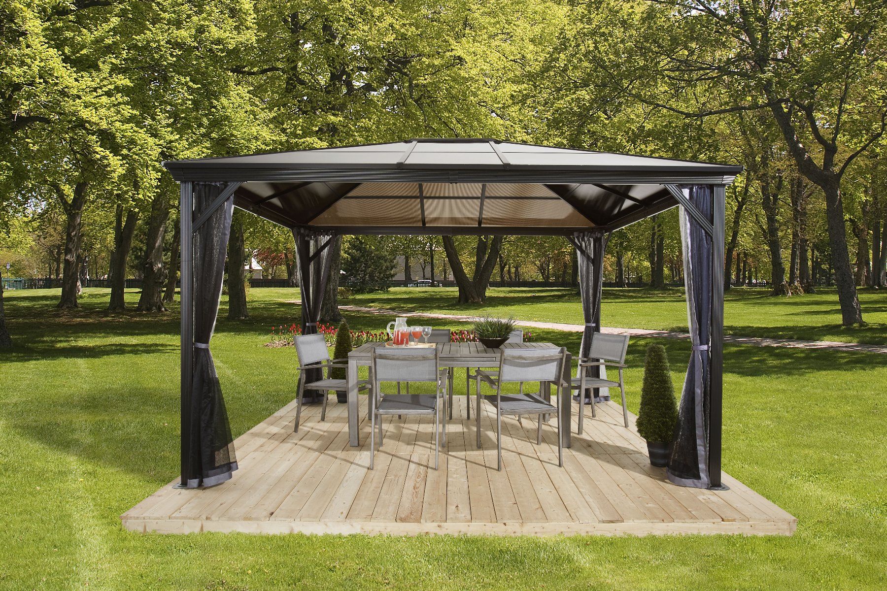 Casette da giardino & serre: Pavillon Verona 10x12 – Nuovo e nell'imballaggio originale da Erlinsbach venduto da Home-World 1