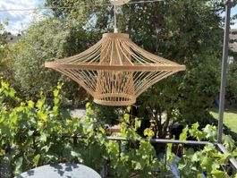 Hängelampe Bambus rund gross Lampe Beleuchtung Pendelleuchte