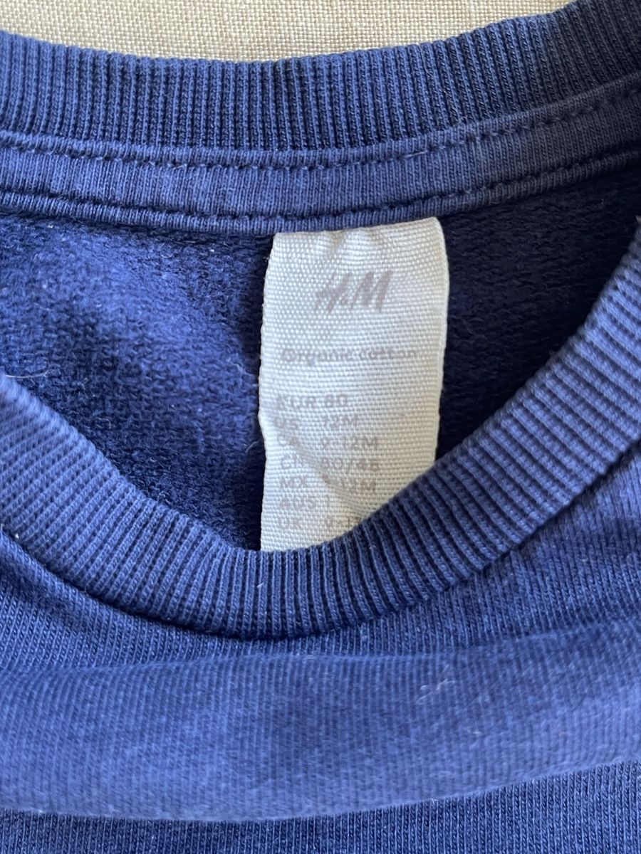 H&M Maglioni & Felpe: H&M Sweatshirt, Gr. 80, dunkelblau – Usato da Hirzel venduto da carta9 1