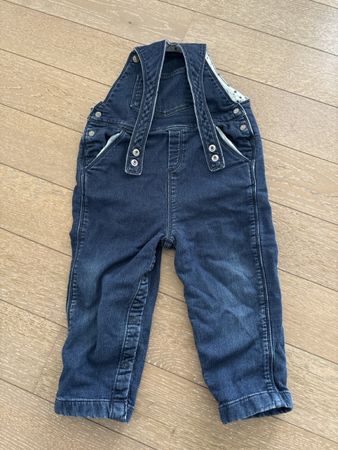 Baby Denim Dungarees Petit Bateau Size 24m 86cm Used
