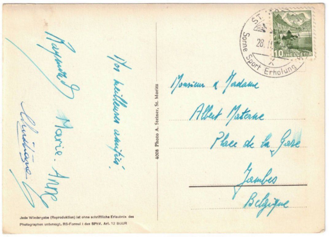 Cartes postales: St. Moritz mit Standseilbahn Corviglia – D'occasion à Binningen par Mountainrider 1
