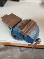 Schraubstock blau gebraucht funktionsfähig 