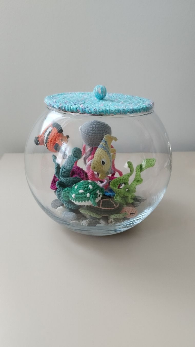 Toutes les décorations: Crocheted Aquarium Decor Glass Bowl Handmade – Neuf avec emballage d'origine à Arnex-sur-Orbe par can_97vn 4
