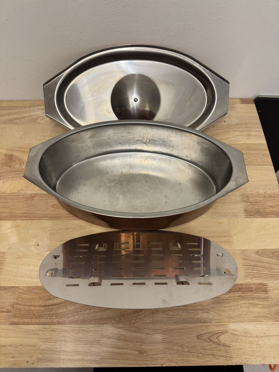 Pentole: Kupfert POT mit Deckel und Einsatz Oval 35cm  – Usato da Birsfelden venduto da inf_l2yy 1