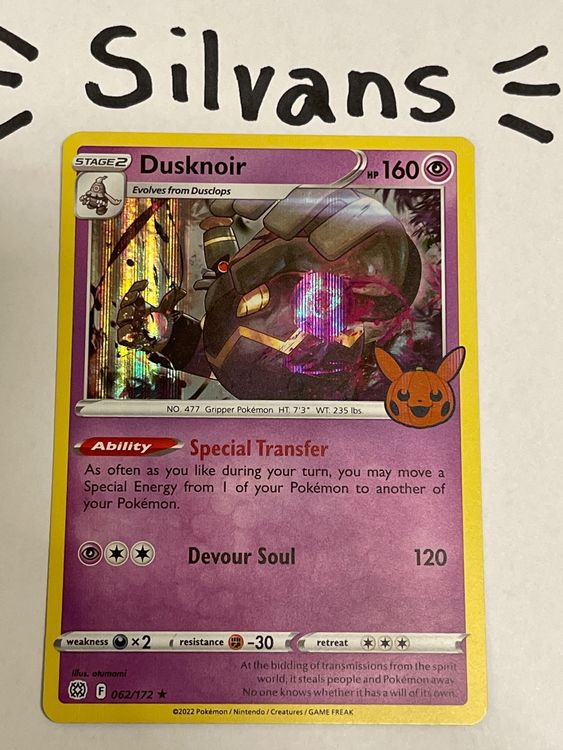 Dusknoir Holo Trick or Trade Halloween Englisch Kaufen auf Ricardo
