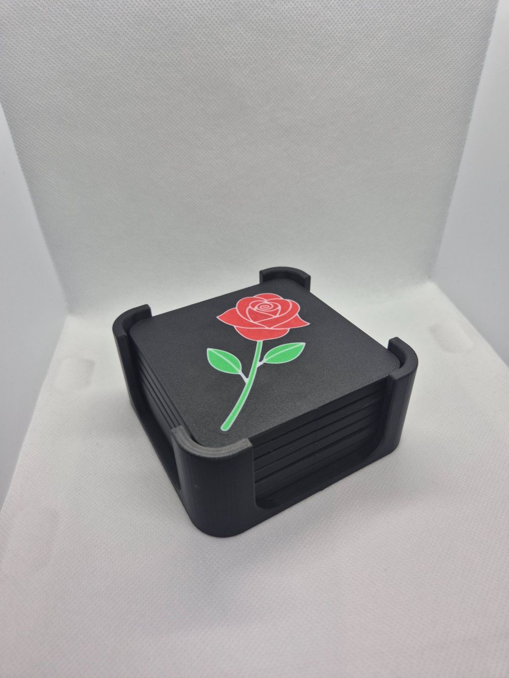 Sottobicchieri: Schwarze Untersetzer, 6er Set, Rose – Nuovo (secondo la descrizione) da Rickenbach b. Wil venduto da agu_6jgz
