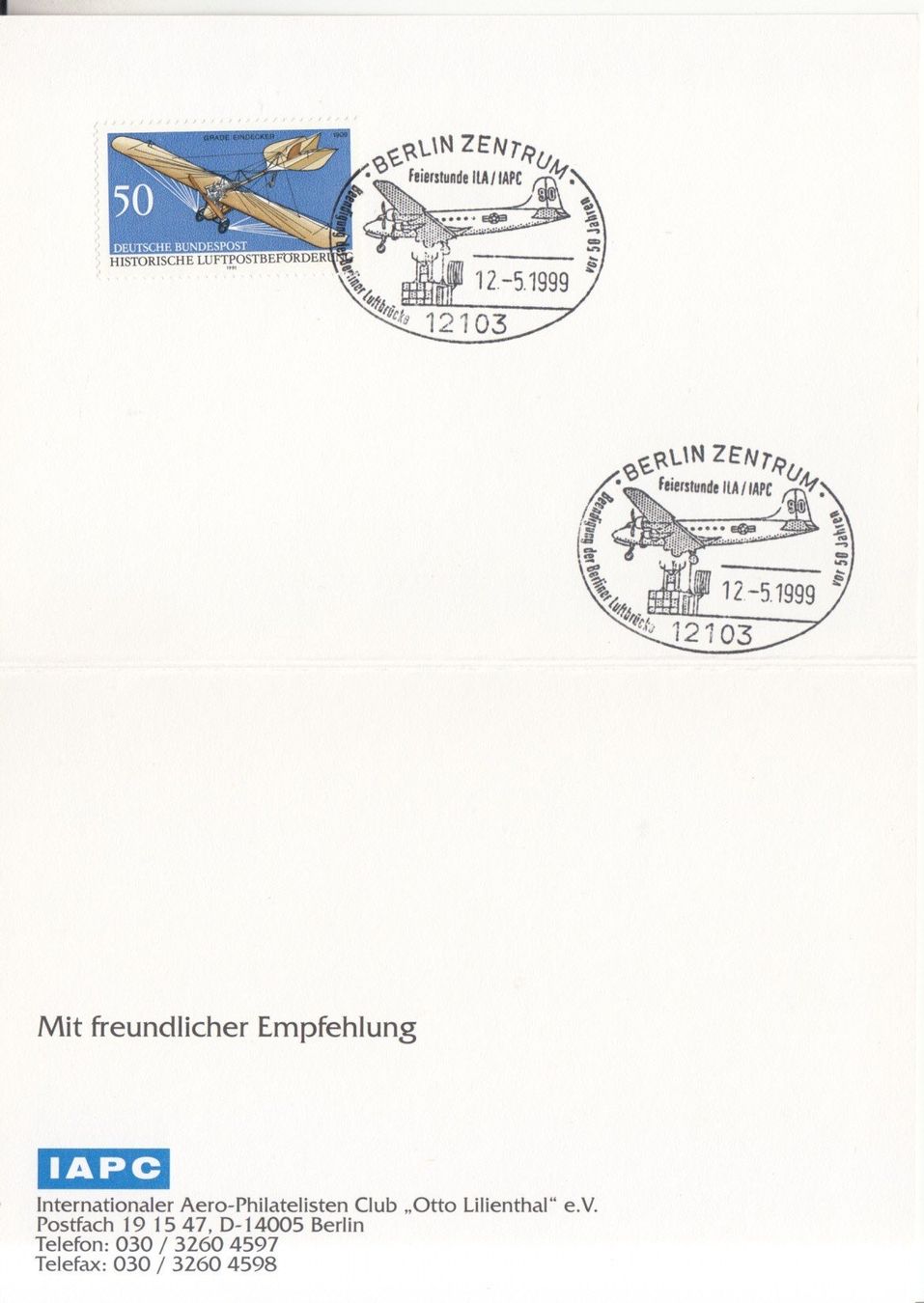 Alle Briefmarken: Berlin Luftbrücke vor 50 Jahren – Gebraucht aus Bürglen TG von StampGraf 1