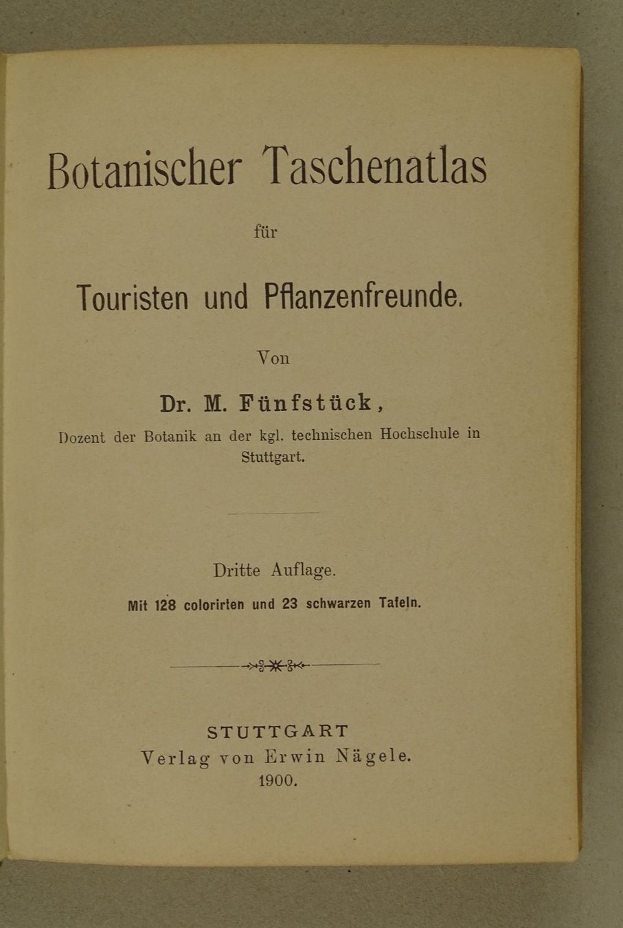 Libri: BOTANISCHER TASCHENATLAS 1900 – Usato da Grüningen venduto da Kartensammler 2