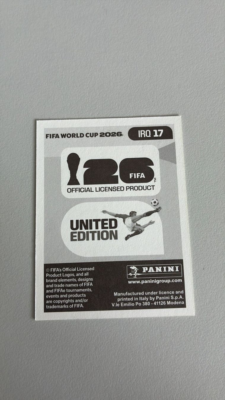 Panini Carte collezionabili: Carte panini 2026 - IRQ 17 – Nuovo (secondo la descrizione) da La Neuveville venduto da Ibo2300 1