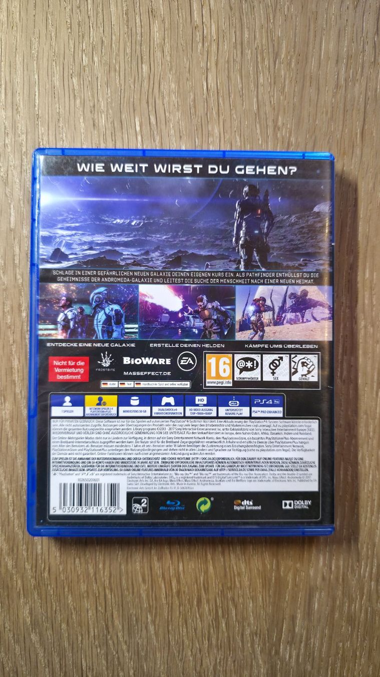 Sony Giochi: PS4, Game, PlayStation, Mass Effect: Andromeda, OVP – Usato da Sirnach venduto da TheMrFreeman 1