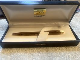 Caran d'Ache Kugelschreiber vergoldet mit Etui 