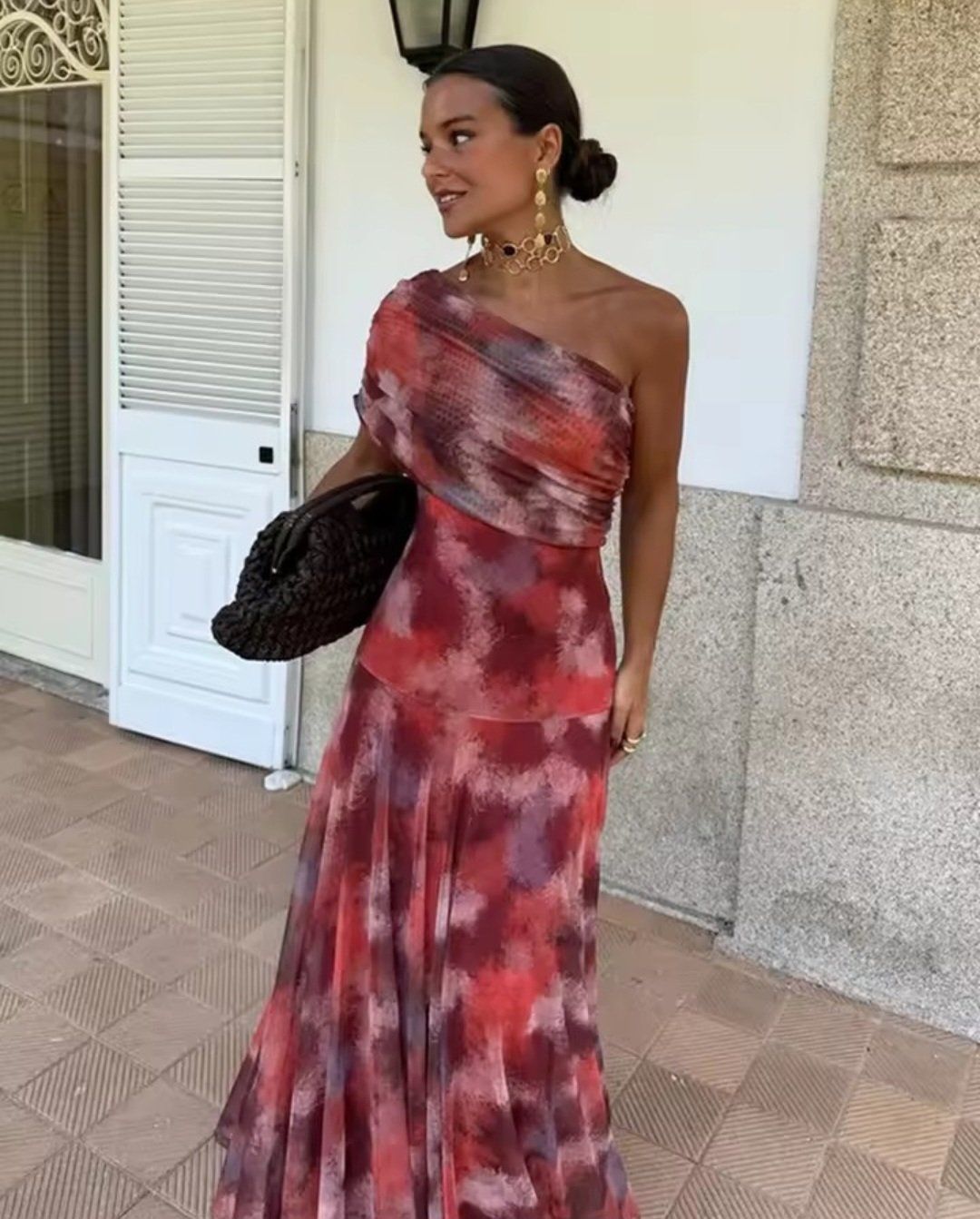 Vestiti: Abendkleid gemustert ein Schulter Grösse S neu – Nuovo e nell'imballaggio originale da Zürich venduto da nara13