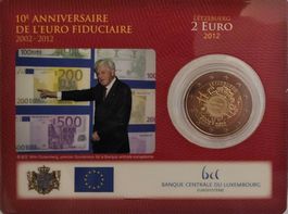 Luxemburg 2 Euro 2012 BU 10 Jahre Euro Fiduciarie