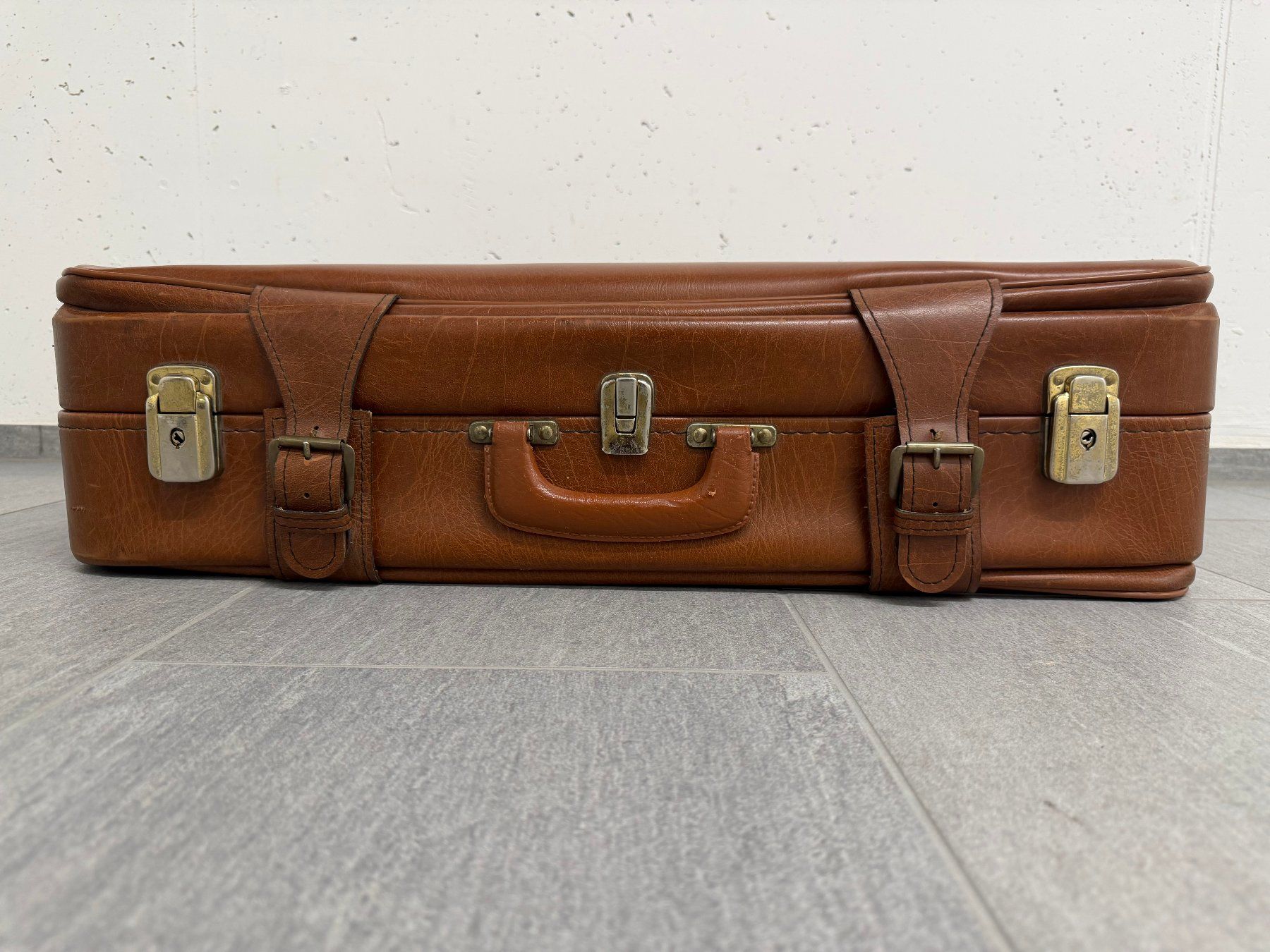 Valigie: Vintage Koffer Kunstleder hellbraun – Usato da Egolzwil venduto da Bubbly76 5