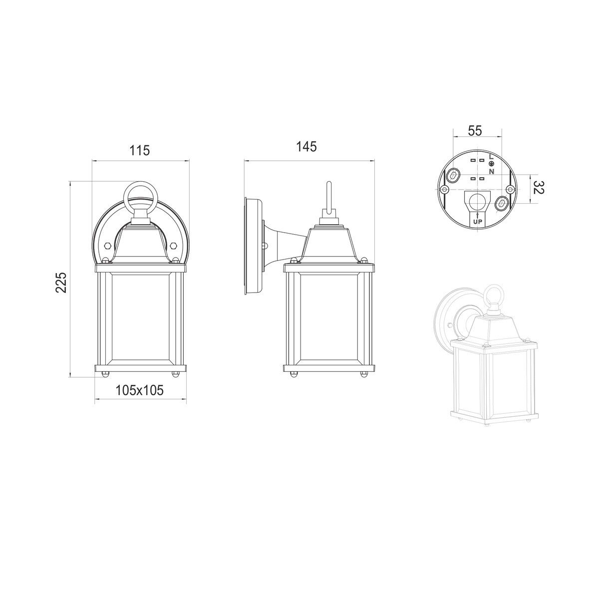Lampade: Aussen Wandleuchte, IP23, 23 cm Höhe – Nuovo (secondo la descrizione) da Kreuzlingen venduto da Smart-Light 8