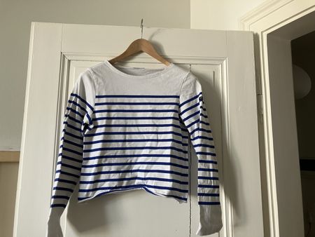 Gestreiftes Langarm T-Shirt U-Boot Grösse S