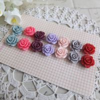 14x Applique Rose 1,3 cm Mix pastel