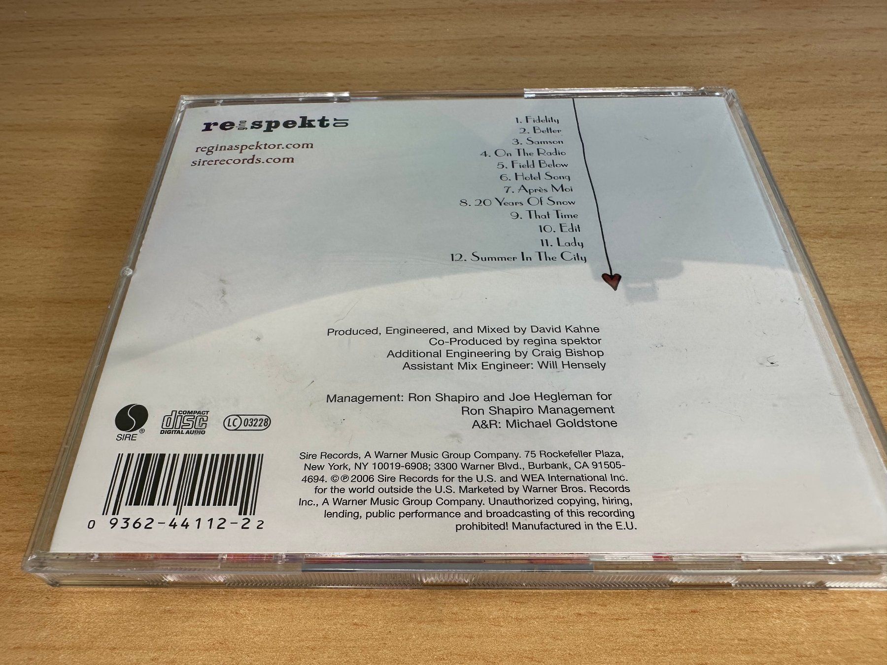 CD: Regina Spektor – Begin To Hope – Usato da Rikon im Tösstal venduto da Alpenmutz 1