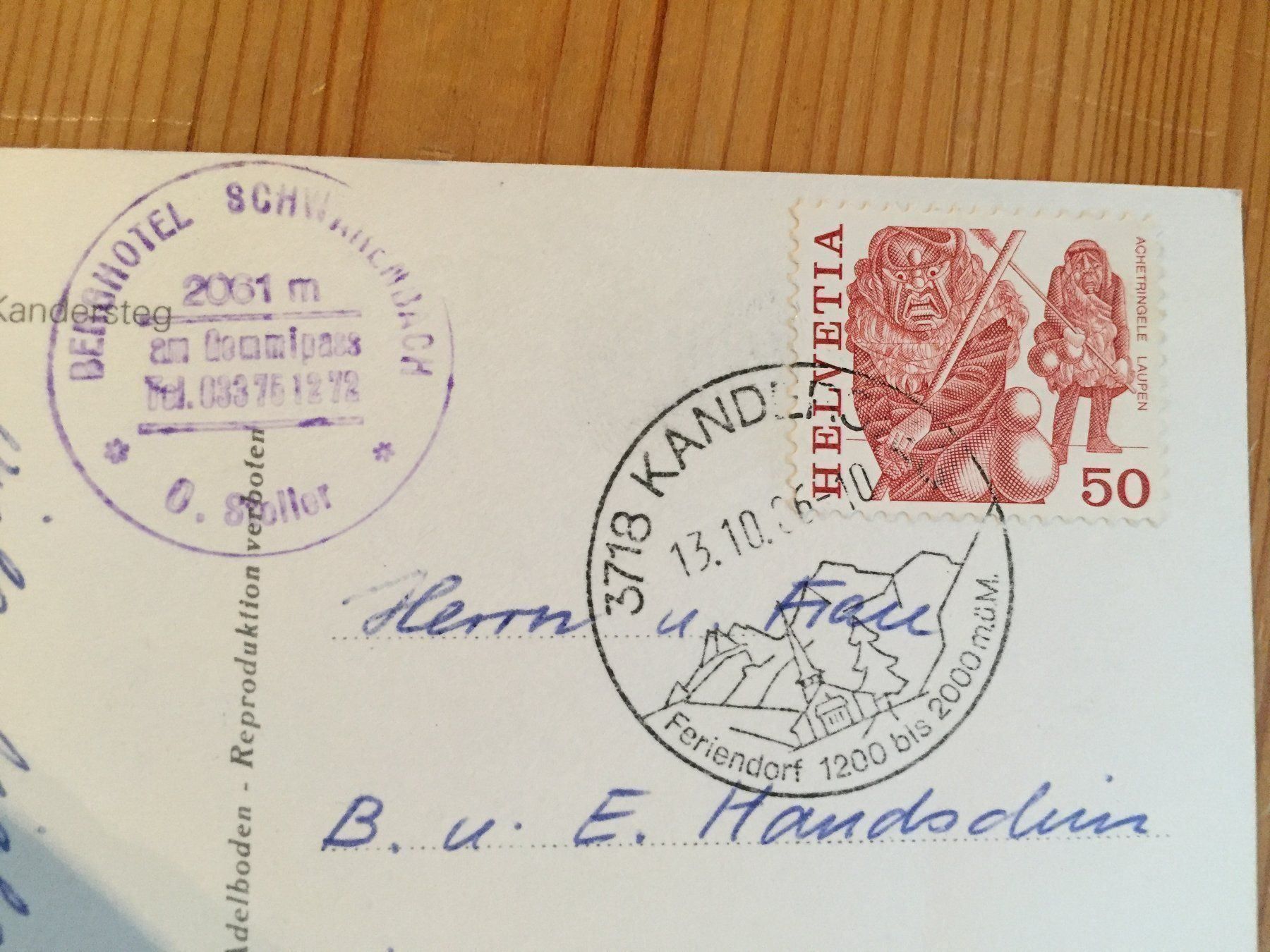 Cartoline postali: Schwarenbach - Berghotel - AK 1986 – Usato da Oberuzwil venduto da Henri09 1