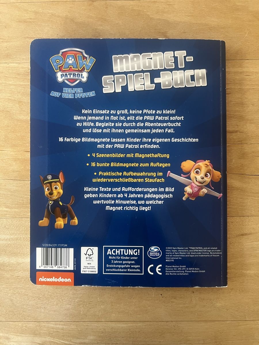Giocattoli: Magnetbuch Paw Patrol – Usato da Allschwil venduto da Fabienne0124 3