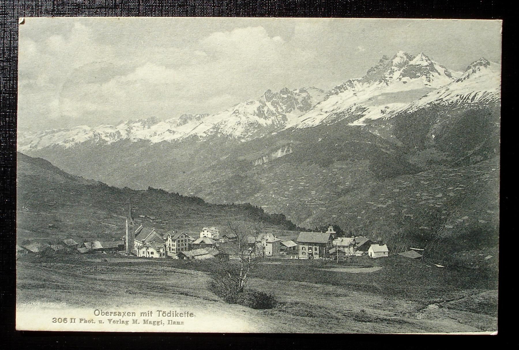 Cartoline postali: OBERSAXEN mit Tödikette – Usato da Jona venduto da philajona