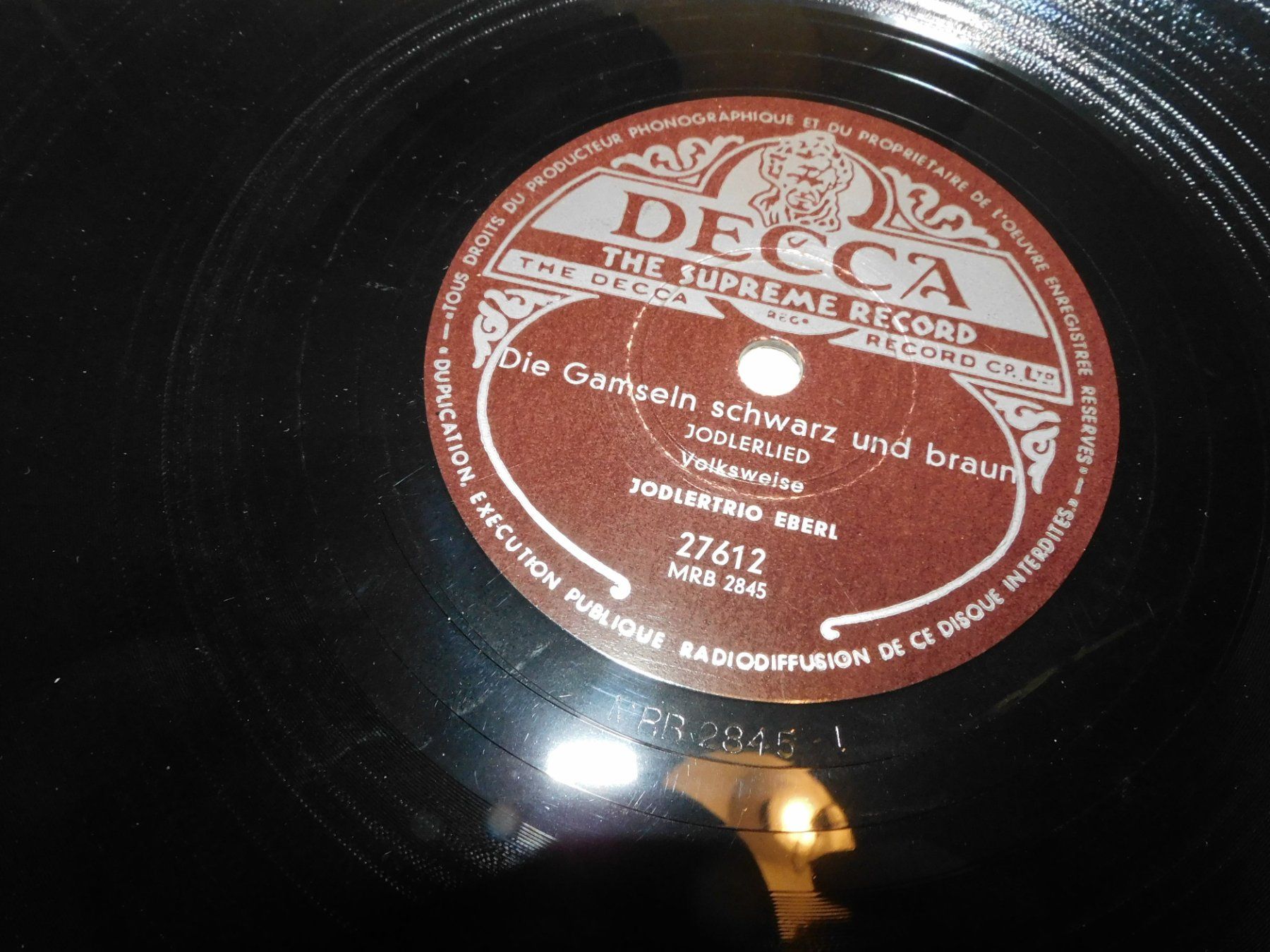 Dischi in vinile: Grammo LP Schellackplatte Jodlertrio Eberl - ein Büchsel – Usato da Sursee venduto da 76 4
