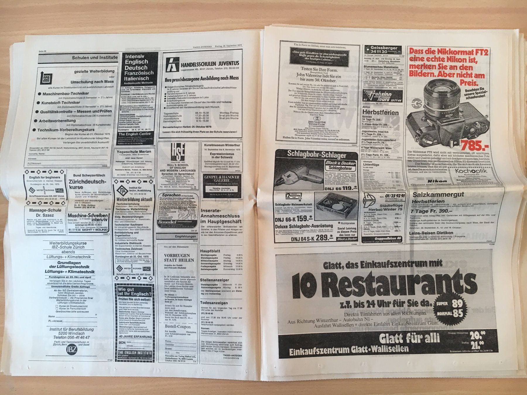Zeitschriften & Magazine: Tagesanzeiger vom 26. September 1975 – Gebraucht aus Luzern von Jiggy_8898 5