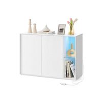 Sideboard mit Beleuchtung Toolless-Technologie schneeweiss