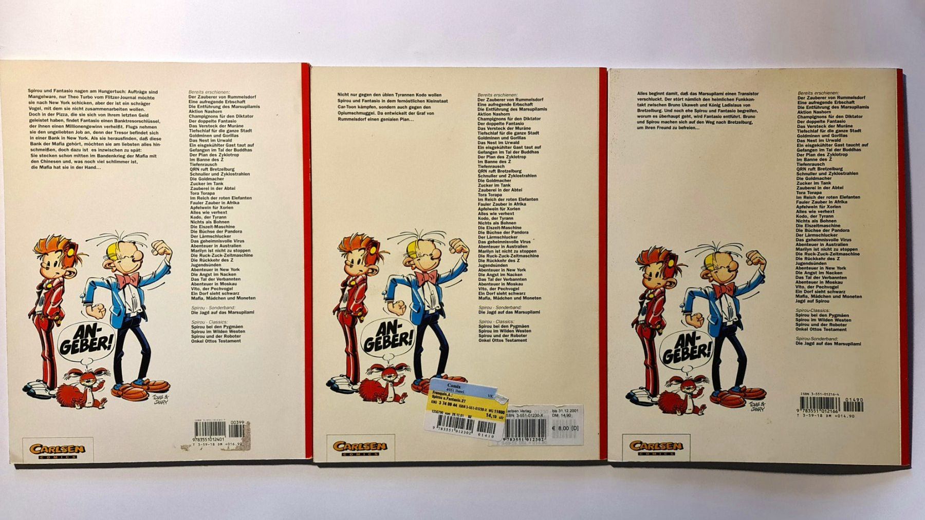 Fumetti: 3 Spirou & Fantasio Comics, Carlsen Verlag – Usato da Aesch BL venduto da pri_fp8t 1