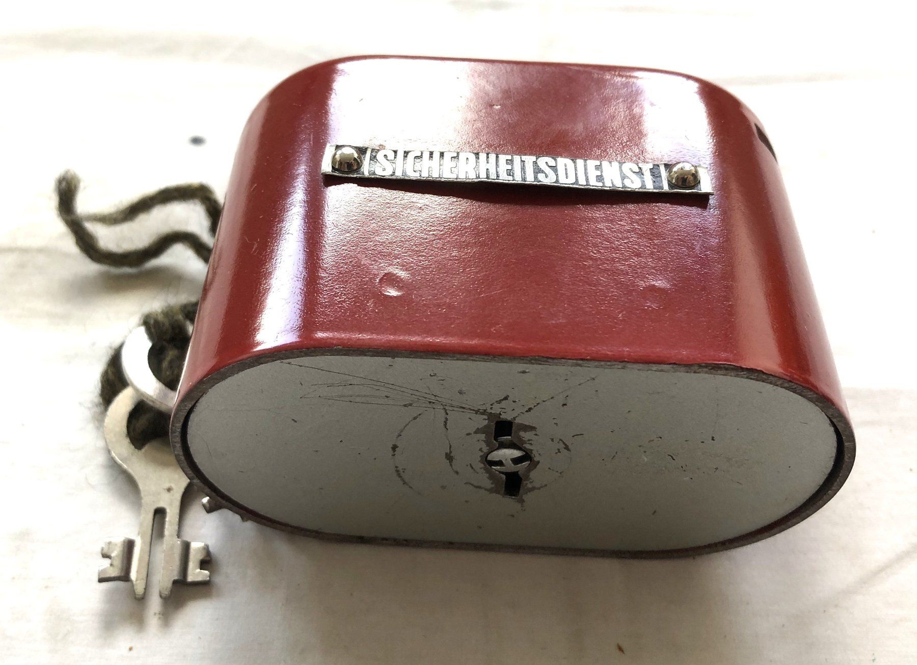 Salvadanai: Altes Sparkässeli / Spardose - "Sicherheitsdienst" – Usato da Schaffhausen venduto da durruti 4