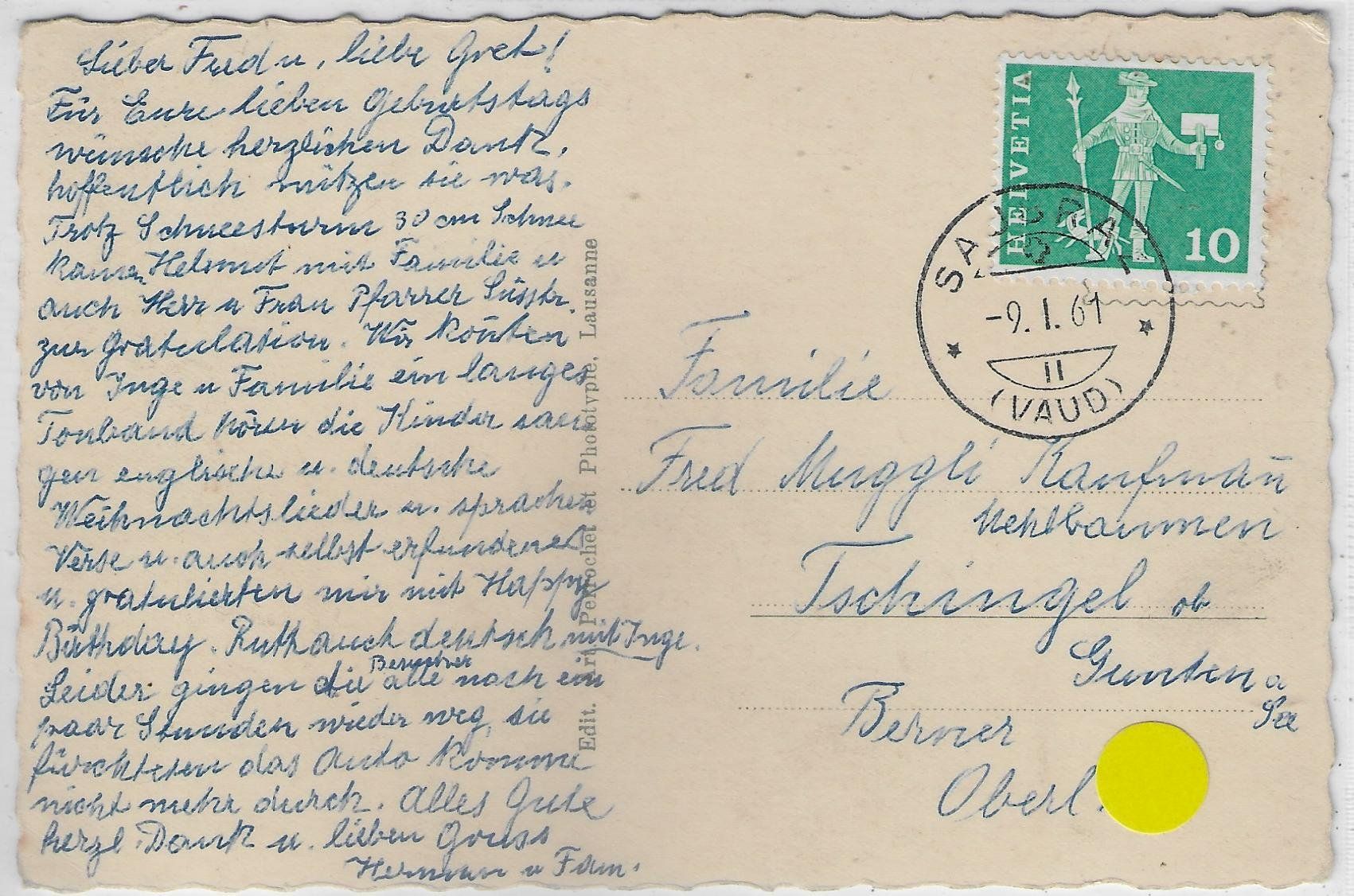 Cartoline postali: Lac Léman - Route de la Corniche – Usato da Ettingen venduto da Kartenplanet 1