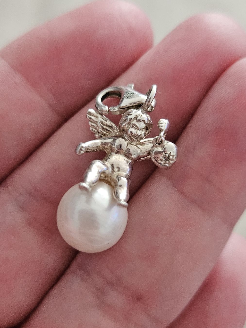Thomas Sabo Ciondoli: Thomas Sabo Charm Engel mit Herz und Perle – Usato da Bern venduto da Sabulise 2