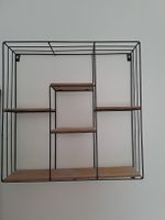 Wandregal Metall schwarz Holz neuwertig