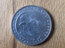 5 DM Johan Wolfgang von Goethe 1982 F Gedenkmünze Topzustand