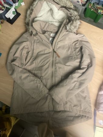 H&M Herbst Jacke/Kurzmantel mit Kapuze beige Gr. 152