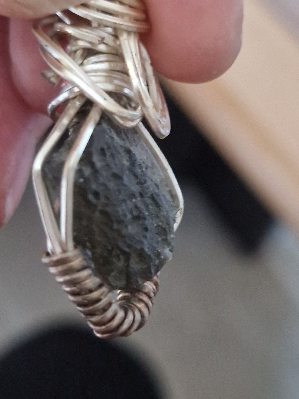 Minerali & Pietre curative: MOLDAVITE véritable monté sur fil argent – Nuovo (secondo la descrizione) da SAXON venduto da Mariposita1428 2