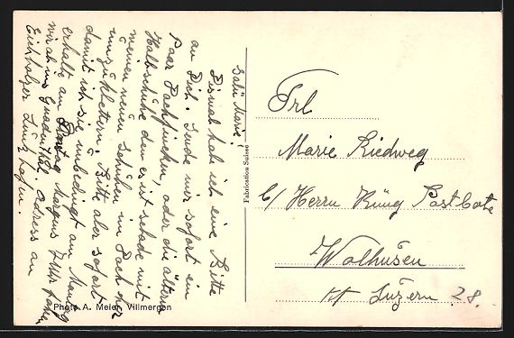 Cartes postales: Villmergen, Ausserdorf, Strassenpartie m – D'occasion à Berlin par bartko-reher 1