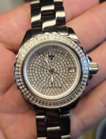 Montre Swiss Legend Diamants, céramique noire 💎