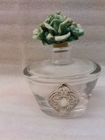 Essence bottle – Floral cap with roses – 925 sterling silver