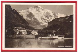 INTERLAKEN SCHIFFSTATION MIT RADDAMPFER 1933