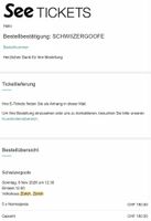 Coop Schwiizergoofe Tour 2026 Ticket Zürich 08.11.2026