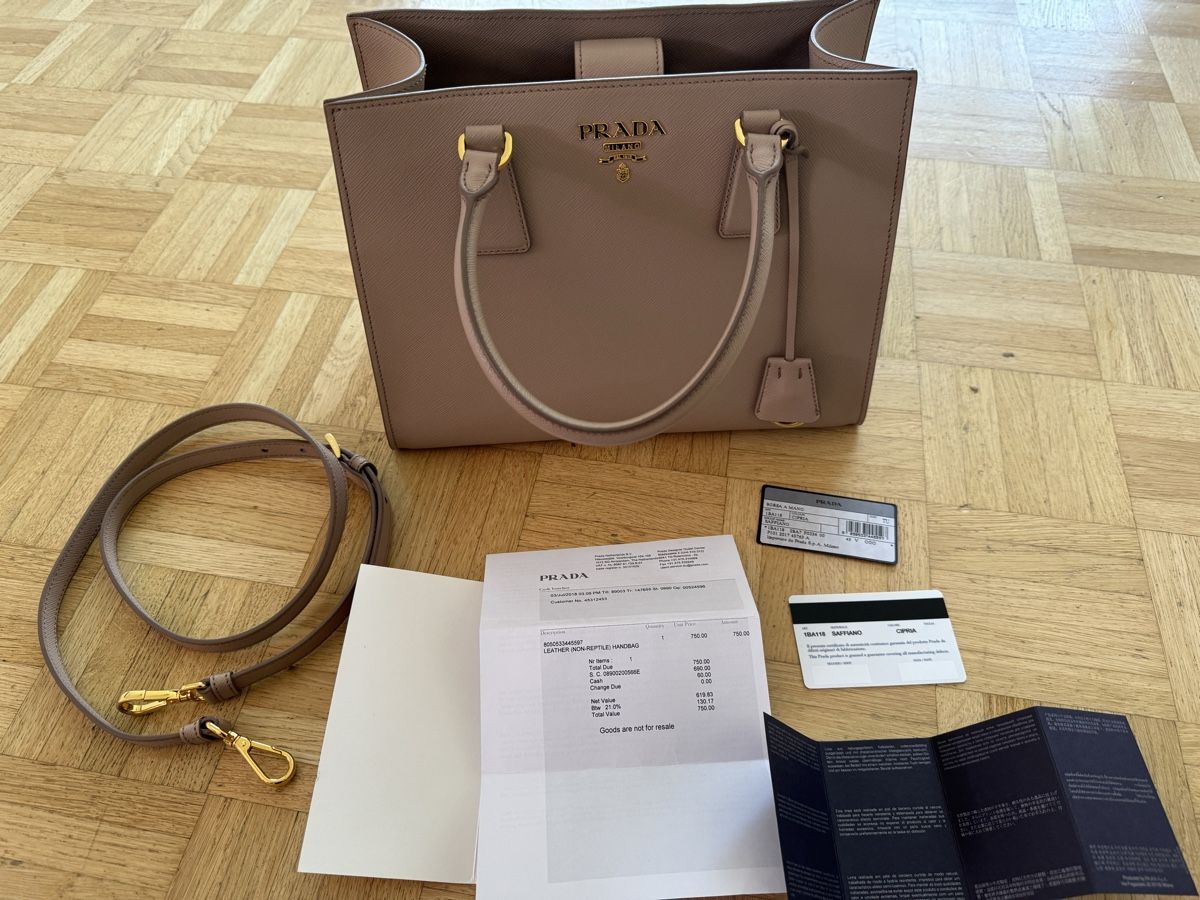 Prada Borse da donna: Prada Handtasche Saffiano Leder in altrosa – Nuovo (secondo la descrizione) da Zürich venduto da Kia78