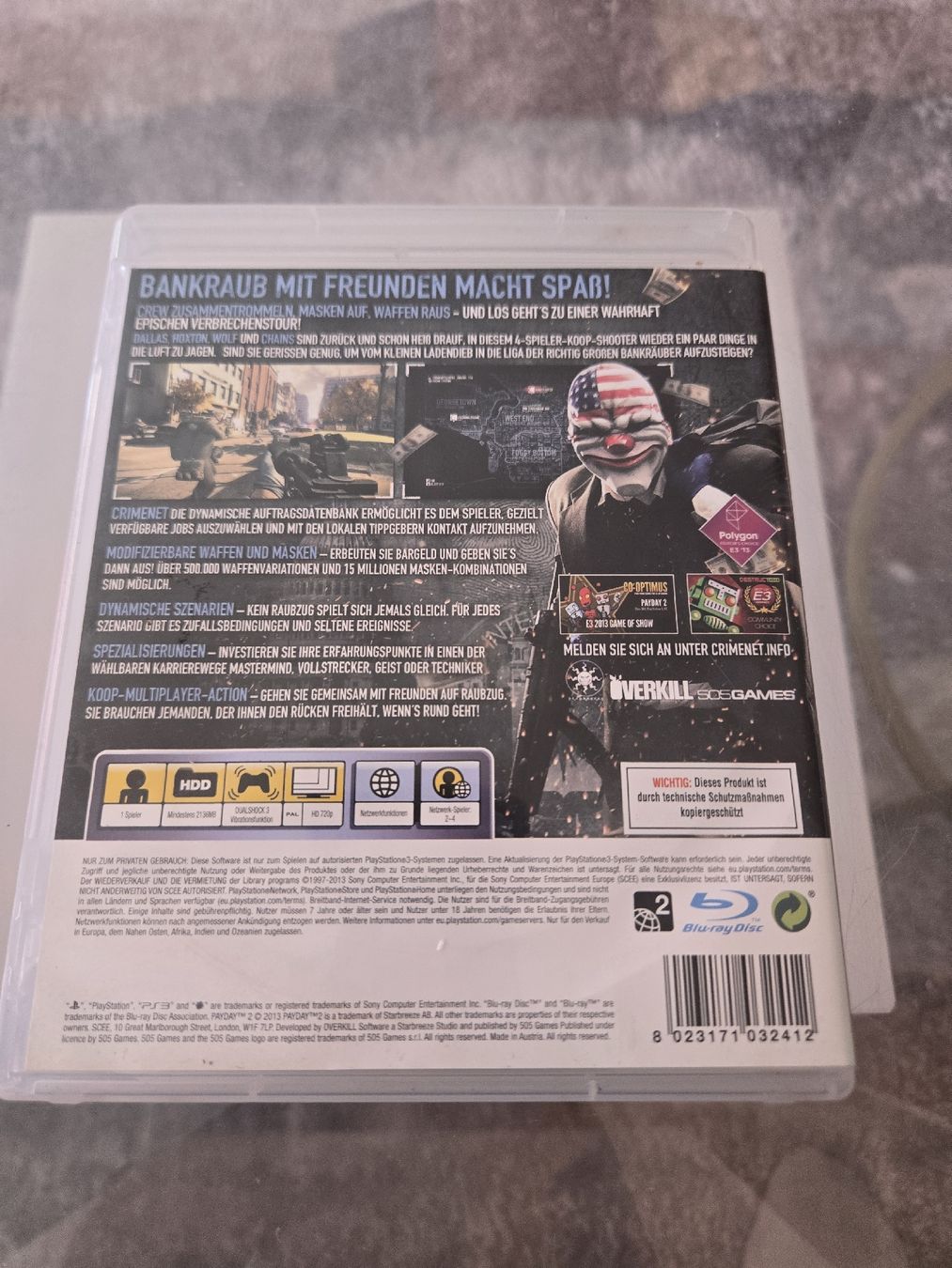 Jeux: Payday 2 PS3 – D'occasion à Bussigny par Kfdlt 1